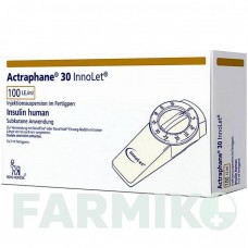 АКТРАФАН (ACTRAPHANE) 100 МО/мл суспензія 5x3 мл - Інсулін (людський) NOVO NORDISK