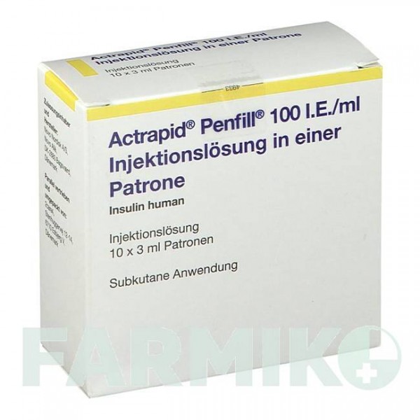 АКТРАПИД (ACTRAPID) 100 МЕ/мл картриджи 10x3 мл - Инсулин (человеческий) 2CARE4