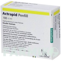АКТРАПІД (ACTRAPID) 100 МО/мл картриджі 5x3 мл - Інсулін (людський) EURIMPHARM