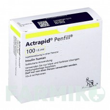 АКТРАПІД (ACTRAPID) 100 МО/мл картриджі 10x3 мл - Інсулін (людський) NOVO NORDISK