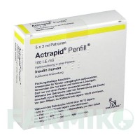 АКТРАПИД (ACTRAPID) 100 МЕ/мл картриджи 5x3 мл - Инсулин (человеческий) ORIFARM