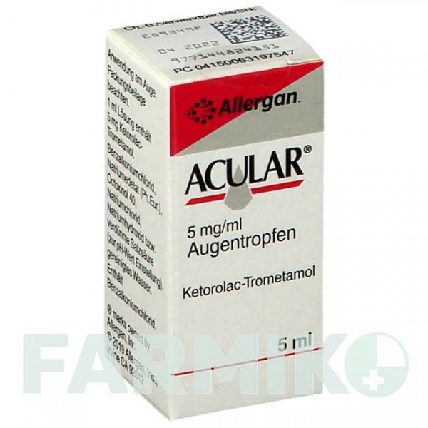 АКУЛАР (ACULAR) 5 мг/мл краплі 5 мл - Кеторолак ABBVIE