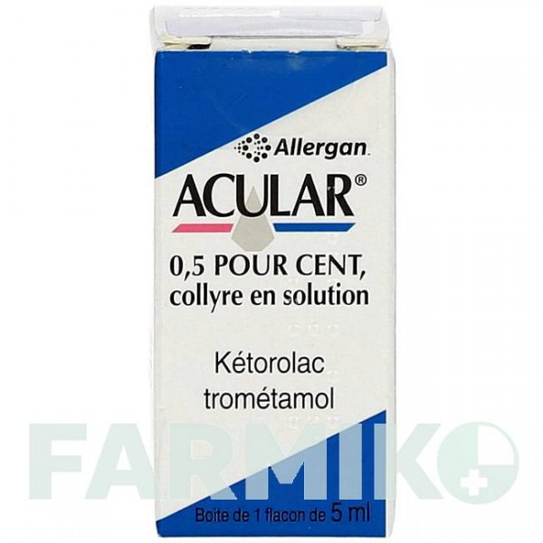 АКУЛАР (ACULAR) 5 мг/мл капли 5 мл - Кеторолак ACA MULLER-ADAG PHARMA