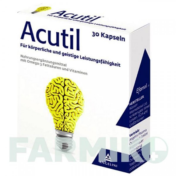 АКУТИЛ (ACUTIL) капсулы 30 шт - Активные вещества ANGELINI