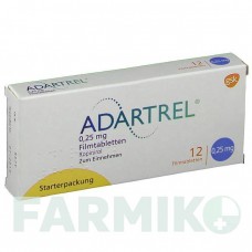 АДАРТРЕЛ (ADARTREL) 0,25 мг таблетки 12 шт - Ропінірол GLAXOSMITHKLINE