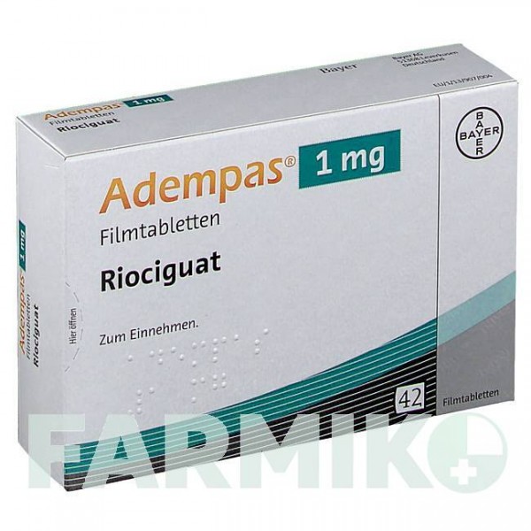 АДЕМПАС (ADEMPAS) 1 мг таблетки 42 шт - Риоцигуат MSD