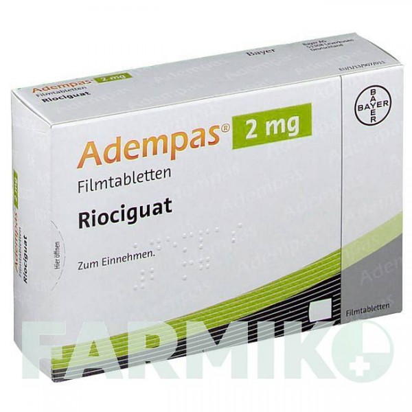 АДЕМПАС (ADEMPAS) 2 мг таблетки 42 шт - Риоцигуат MSD
