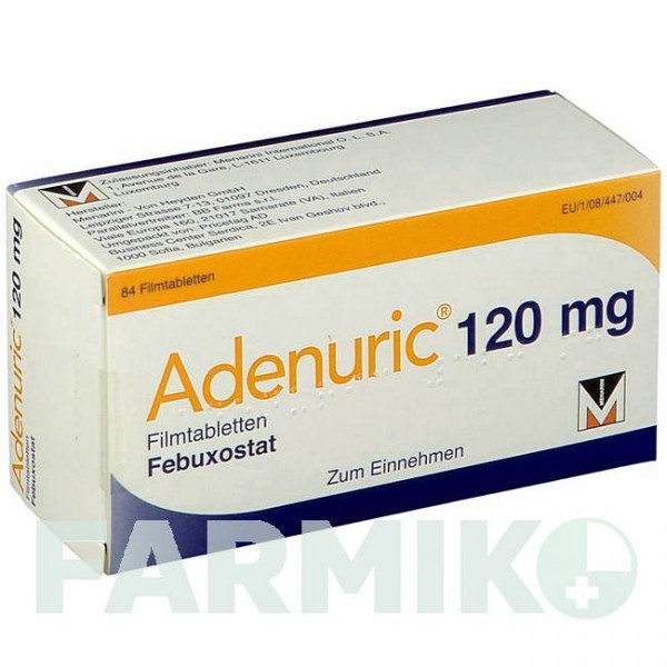 АДЕНУРИК (ADENURIC) 120 мг таблетки 84 шт - Фебуксостат BB FARMA