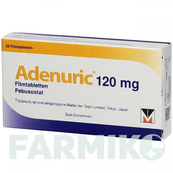 АДЕНУРИК (ADENURIC) 120 мг таблетки 28 шт - Фебуксостат KOHLPHARMA