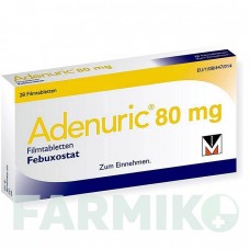 АДЕНУРИК (ADENURIC) 80 мг таблетки 28 шт - Фебуксостат BERLIN-CHEMIE