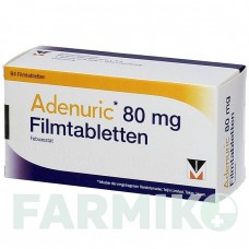 АДЕНУРИК (ADENURIC) 80 мг таблетки 84 шт - Фебуксостат MPA PHARMA