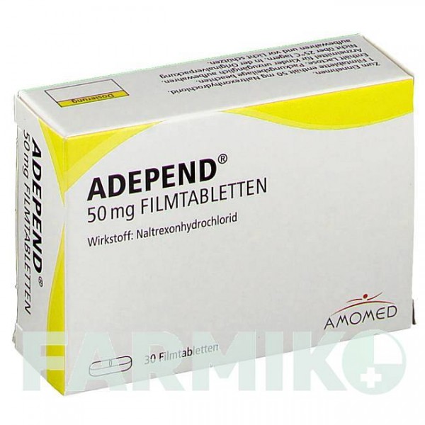 АДЕПЕНД (ADEPEND) 50 мг таблетки 30 шт - Налтрексон AOP ORPHAN PHARMACEUTICALS