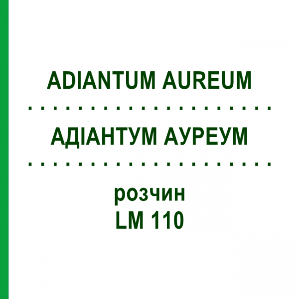 АДІАНТУМ АУРЕУМ (ADIANTUM AUREUM) LM 110 розчин 10 мл - Гомеопатія ARCANA DR.SEWERIN