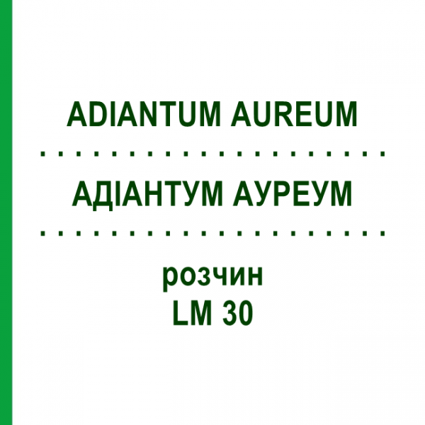 АДИАНТУМ АУРЕУМ (ADIANTUM AUREUM) LM 30 раствор 10 мл - Гомеопатия ARCANA DR.SEWERIN
