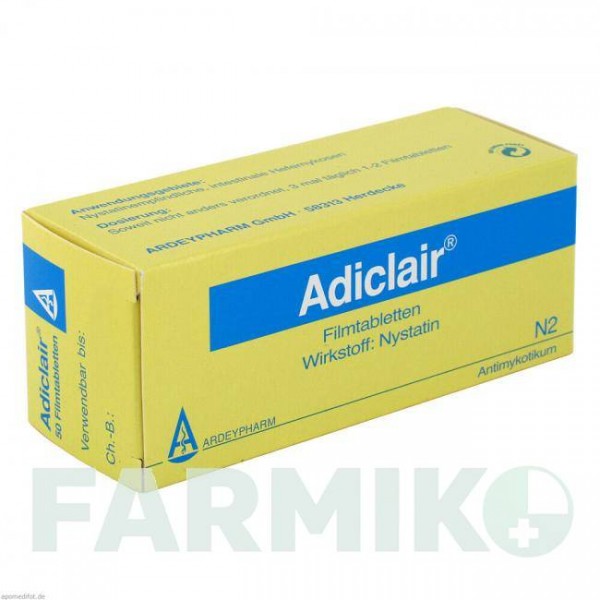 АДИКЛЭР (ADICLAIR) таблетки 50 шт - Нистатин ARDEYPHARM