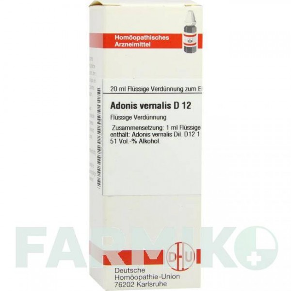 АДОНИС ВЕРНАЛИС (ADONIS VERNALIS) D 12 раствор 20 мл - Гомеопатия DHU