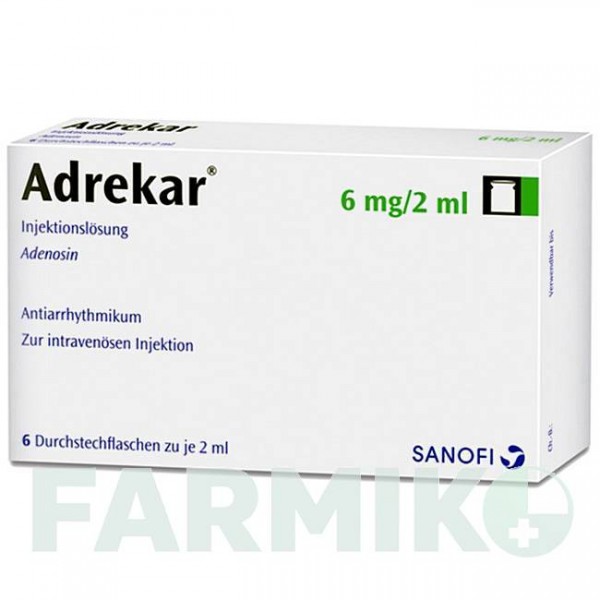 АДРЕКАР (ADREKAR) ампули 6 шт - Аденозин SANOFI