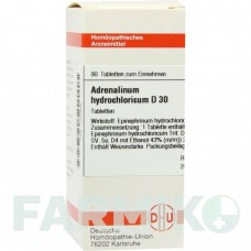 АДРЕНАЛИНУМ ГИДРОХЛОРИКУМ (ADRENALINUM HYDROCHLORICUM) D 30 таблетки 80 шт - Гомеопатия DHU