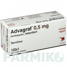 АДВАГРАФ (ADVAGRAF) 0,5 мг капсули 100 шт - Такролімус ASTELLAS PHARMA