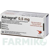 АДВАГРАФ (ADVAGRAF) 0,5 мг капсули 50 шт - Такролімус EMRA-MED