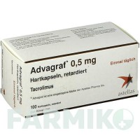 АДВАГРАФ (ADVAGRAF) 0,5 мг капсули 100 шт - Такролімус KOHLPHARMA