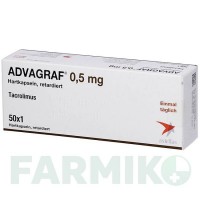АДВАГРАФ (ADVAGRAF) 0,5 мг капсули 50 шт - Такролімус ORIFARM