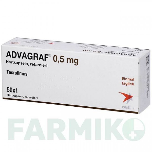 АДВАГРАФ (ADVAGRAF) 0,5 мг капсулы 50 шт - Такролимус ORIFARM