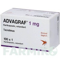 АДВАГРАФ (ADVAGRAF) 1 мг капсули 100 шт - Такролімус AARAGON PHARMA