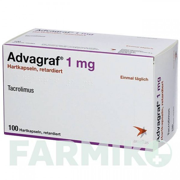 АДВАГРАФ (ADVAGRAF) 1 мг капсули 30 шт - Такролімус ABACUS MEDICINE