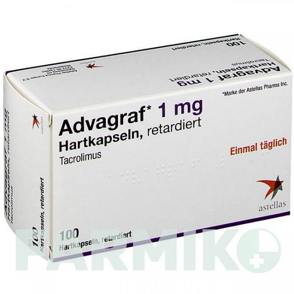 АДВАГРАФ (ADVAGRAF) 1 мг капсули 100 шт - Такролімус EMRA-MED