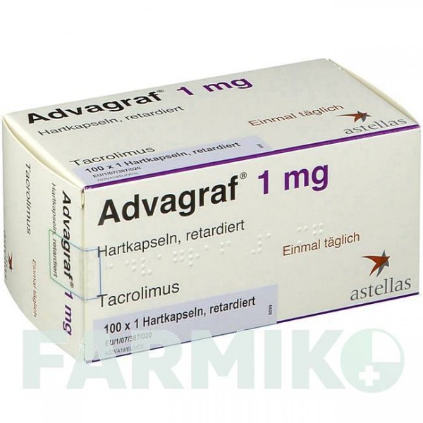 АДВАГРАФ (ADVAGRAF) 1 мг капсулы 100 шт - Такролимус FD PHARMA