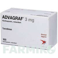 АДВАГРАФ (ADVAGRAF) 3 мг капсулы 100 шт - Такролимус 1 0 1 CAREFARM