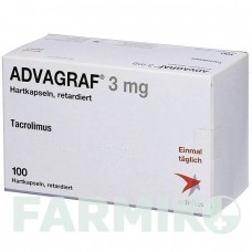 АДВАГРАФ (ADVAGRAF) 3 мг капсули 100 шт - Такролімус 1 0 1 CAREFARM