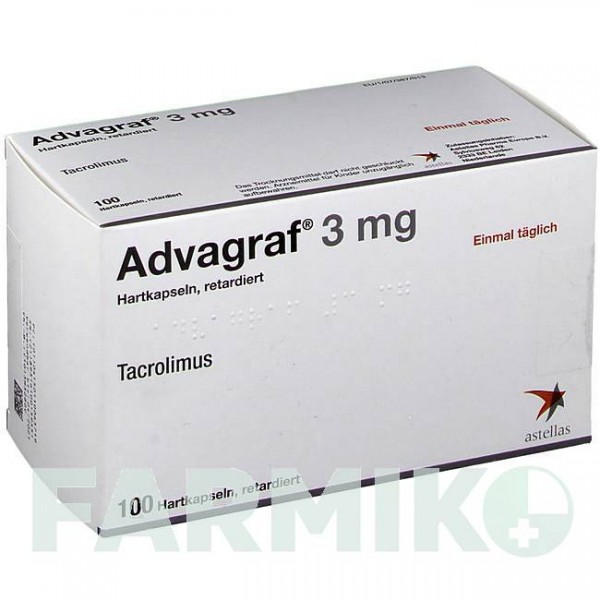 АДВАГРАФ (ADVAGRAF) 3 мг капсулы 30 шт - Такролимус ABACUS MEDICINE