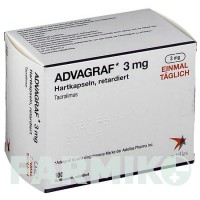 АДВАГРАФ (ADVAGRAF) 3 мг капсулы 50 шт - Такролимус PB PHARMA