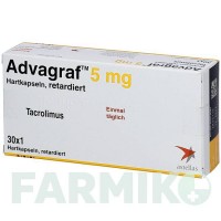 АДВАГРАФ (ADVAGRAF) 5 мг капсули 30 шт - Такролімус ASTELLAS PHARMA