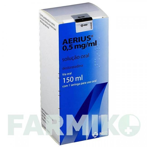 ЕРІУС (AERIUS) 0,5 мг/мл розчин 150 мл - Дезлоратадин EMRA-MED