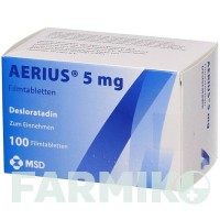 ЕРІУС (AERIUS) 5 мг таблетки 100 шт - Дезлоратадин ABACUS MEDICINE