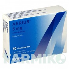 ЭРИУС (AERIUS) 5 мг таблетки 50 шт - Дезлоратадин ACA MULLER-ADAG PHARMA