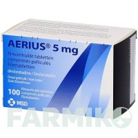 ЕРІУС (AERIUS) 5 мг таблетки 100 шт - Дезлоратадин ACA MULLER-ADAG PHARMA