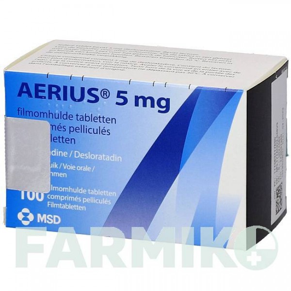 ЭРИУС (AERIUS) 5 мг таблетки 100 шт - Дезлоратадин DOCPHARM