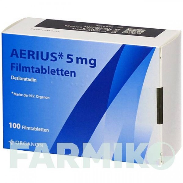 ЕРІУС (AERIUS) 5 мг таблетки 100 шт - Дезлоратадин EMRA-MED