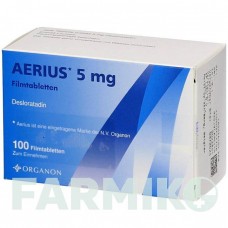 ЭРИУС (AERIUS) 5 мг таблетки 100 шт - Дезлоратадин KOHLPHARMA