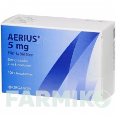 ЭРИУС (AERIUS) 5 мг таблетки 100 шт - Дезлоратадин ORIFARM
