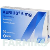 ЕРІУС (AERIUS) 5 мг таблетки 20 шт - Дезлоратадин PHARMA GERKE