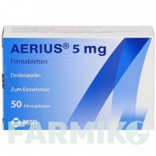 ЭРИУС (AERIUS) 5 мг таблетки 50 шт - Дезлоратадин PHARMA GERKE