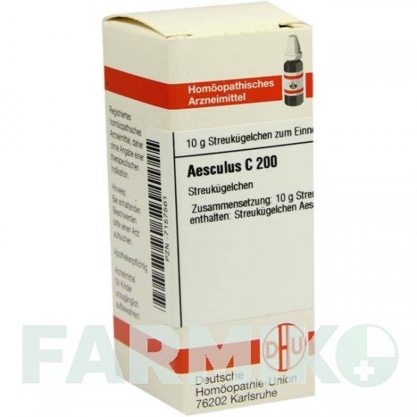 ЭСКУЛЮС (AESCULUS) C 200 глобули 10 г - Гомеопатия DHU