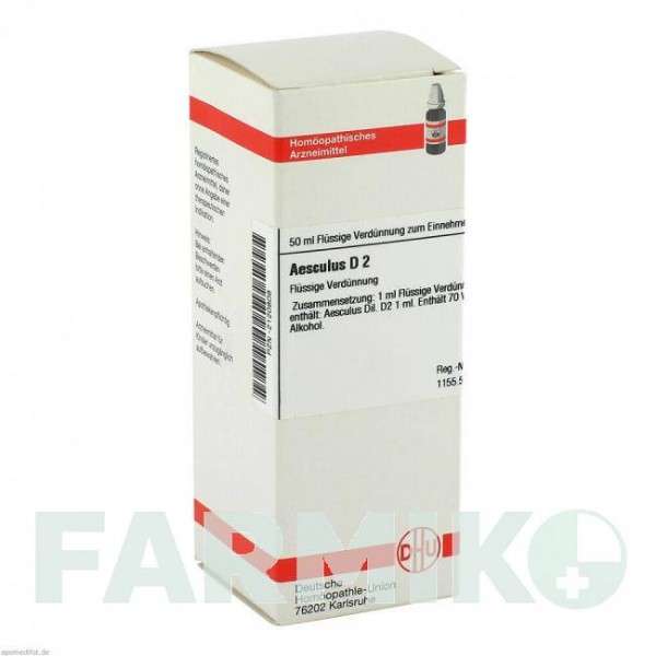 ЭСКУЛЮС (AESCULUS) D 2 раствор 50 мл - Гомеопатия DHU