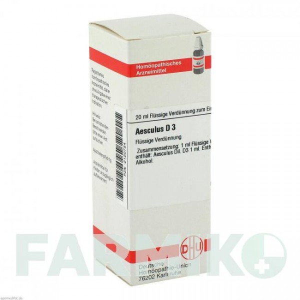 ЕСКУЛЮС (AESCULUS) D 3 розчин 20 мл - Гомеопатія DHU