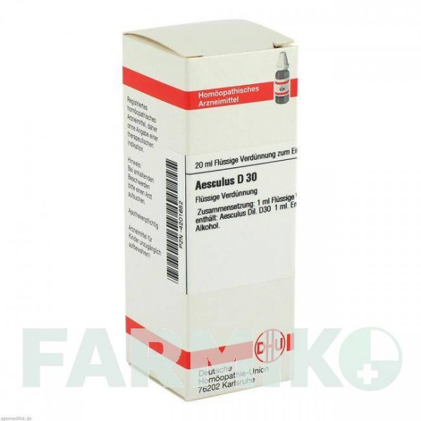 ЕСКУЛЮС (AESCULUS) D 30 розчин 20 мл - Гомеопатія DHU